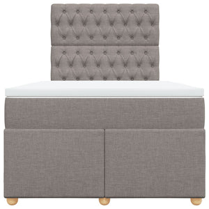 Κρεβάτι Boxspring με Στρώμα Taupe 120x200 εκ. Υφασμάτινο - Pakobazaar