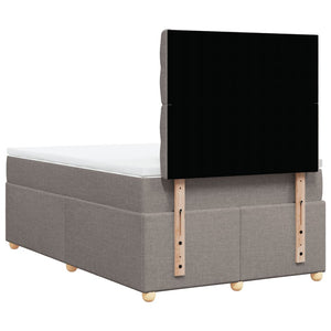 Κρεβάτι Boxspring με Στρώμα Taupe 120x200 εκ. Υφασμάτινο - Pakobazaar
