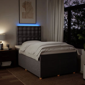 Κρεβάτι Boxspring με Στρώμα Taupe 120x200 εκ. Υφασμάτινο - Pakobazaar