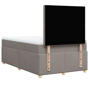 Κρεβάτι Boxspring με Στρώμα Taupe 120x200 εκ. Υφασμάτινο - Pakobazaar