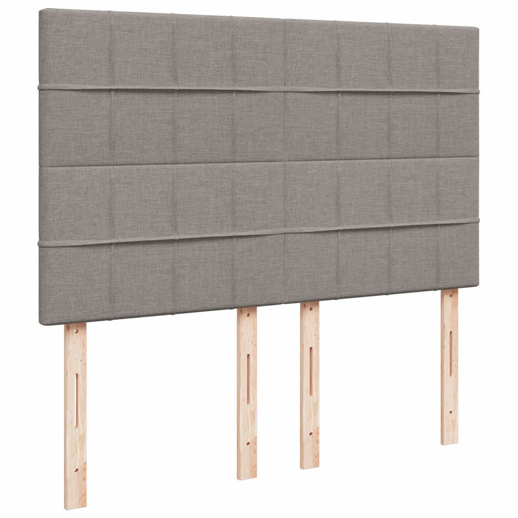 Κρεβάτι Boxspring με Στρώμα Taupe 140x190 εκ. Υφασμάτινο
