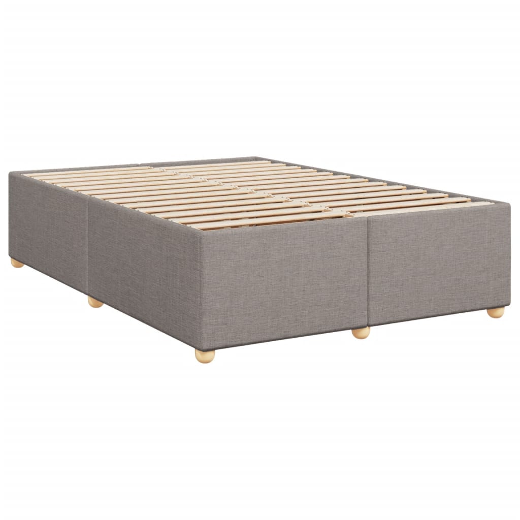 Κρεβάτι Boxspring με Στρώμα Taupe 140x190 εκ. Υφασμάτινο