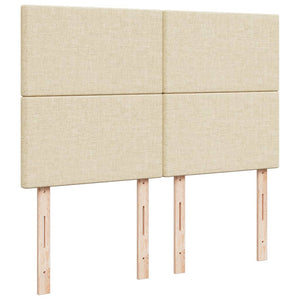 Κρεβάτι Boxspring με Στρώμα Κρεμ 160x200 εκ. Υφασμάτινο - Pakobazaar