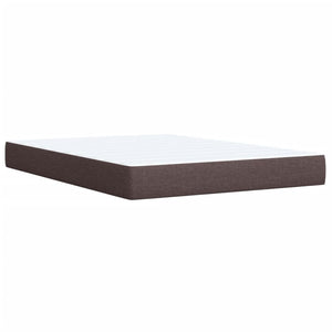 Κρεβάτι Boxspring με Στρώμα Σκούρο Καφέ 160x200 εκ Υφασμάτινο