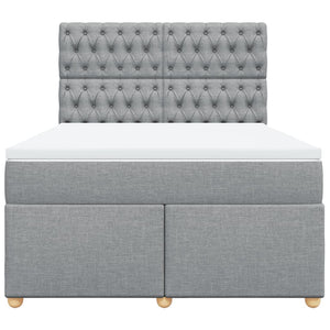 Κρεβάτι Boxspring με Στρώμα Αν. Πράσινο 160x200εκ Υφασμάτινο - Pakobazaar