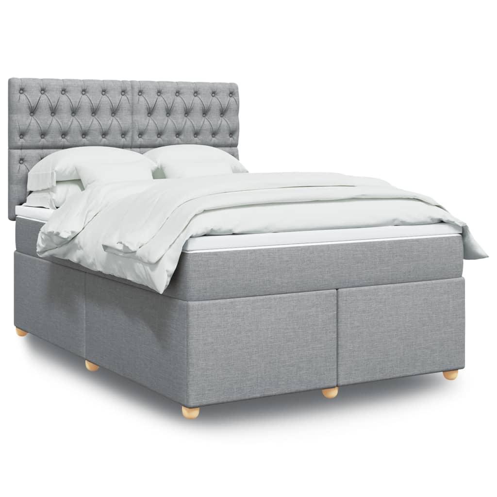 Κρεβάτι Boxspring με Στρώμα Αν. Πράσινο 160x200εκ Υφασμάτινο - Pakobazaar