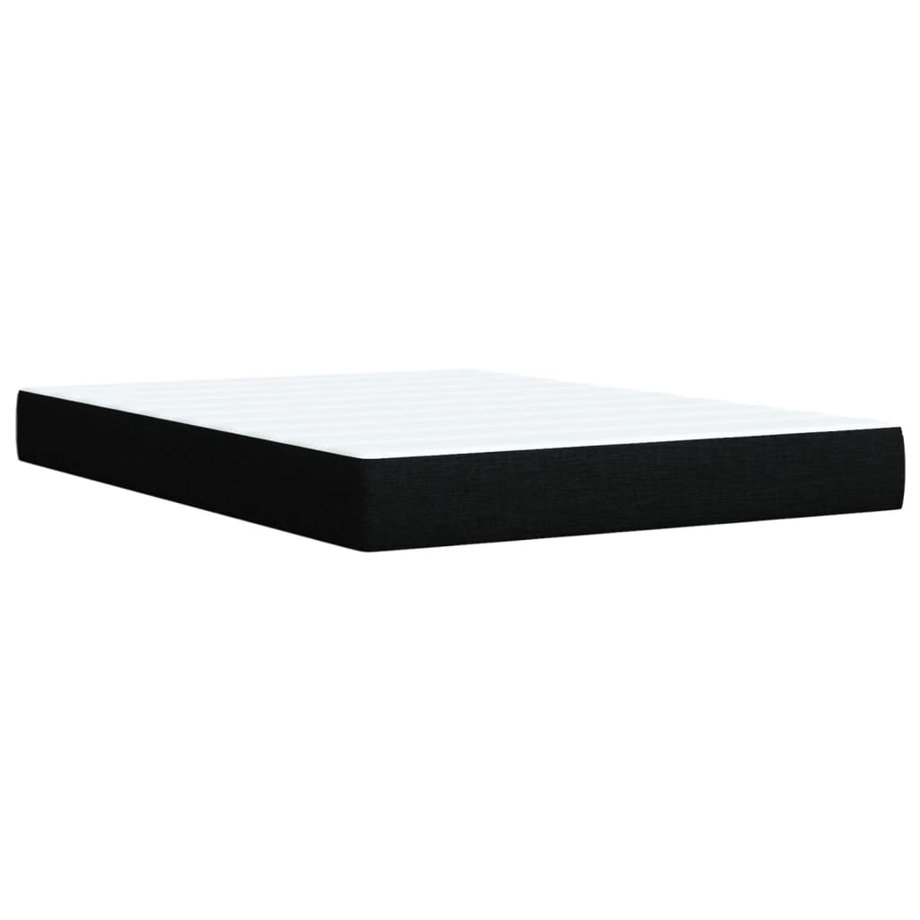 Κρεβάτι Boxspring με Στρώμα Μαύρο 160x200 εκ. Υφασμάτινο - Pakobazaar