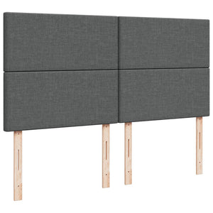 Κρεβάτι Boxspring με Στρώμα Σκούρο Γκρι 180x200 εκ Υφασμάτιν - Pakobazaar