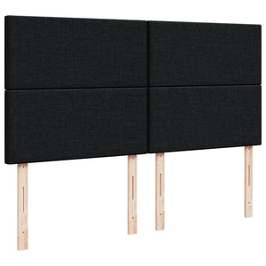 Κρεβάτι Boxspring με Στρώμα Μαύρο 180x200 εκ. Υφασμάτινο - Pakobazaar