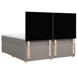 Κρεβάτι Boxspring με Στρώμα Taupe 180x200 εκ. Υφασμάτινο