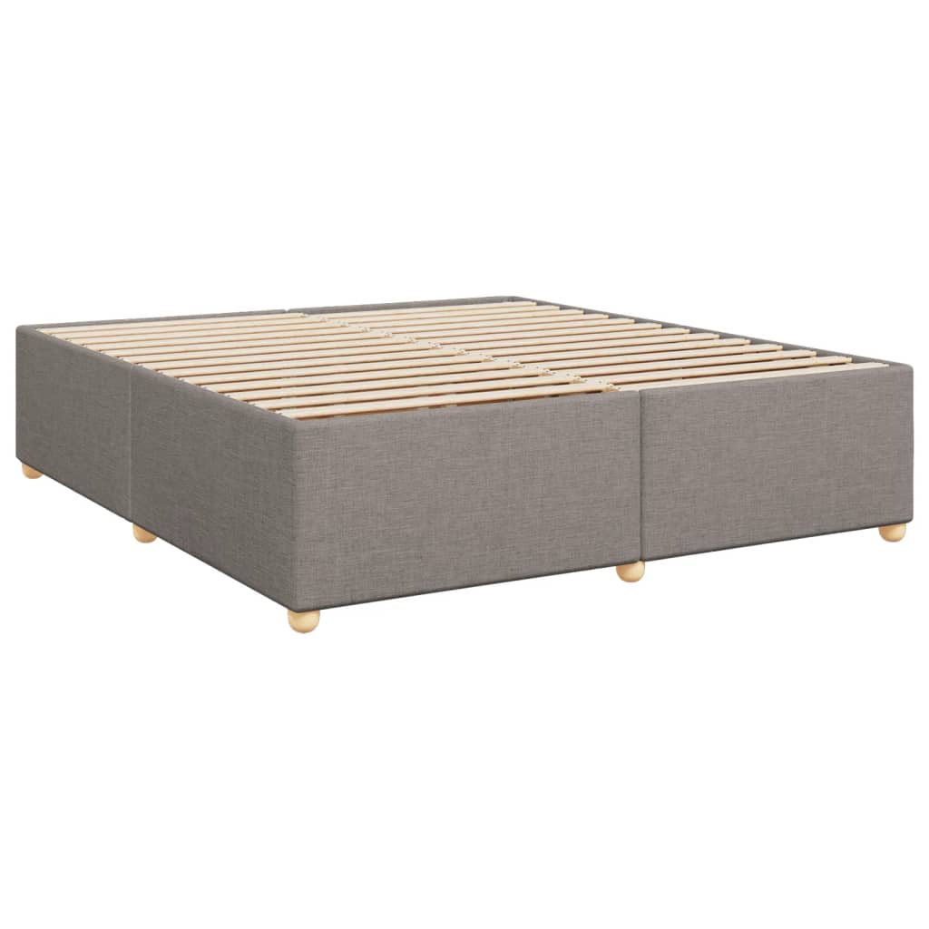 Κρεβάτι Boxspring με Στρώμα Taupe 180x200 εκ. Υφασμάτινο