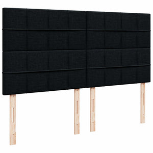 Κρεβάτι Boxspring με Στρώμα Μαύρο 180x200 εκ. Υφασμάτινο - Pakobazaar