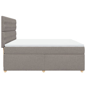 Κρεβάτι Boxspring με Στρώμα Taupe 180x200 εκ. Υφασμάτινο