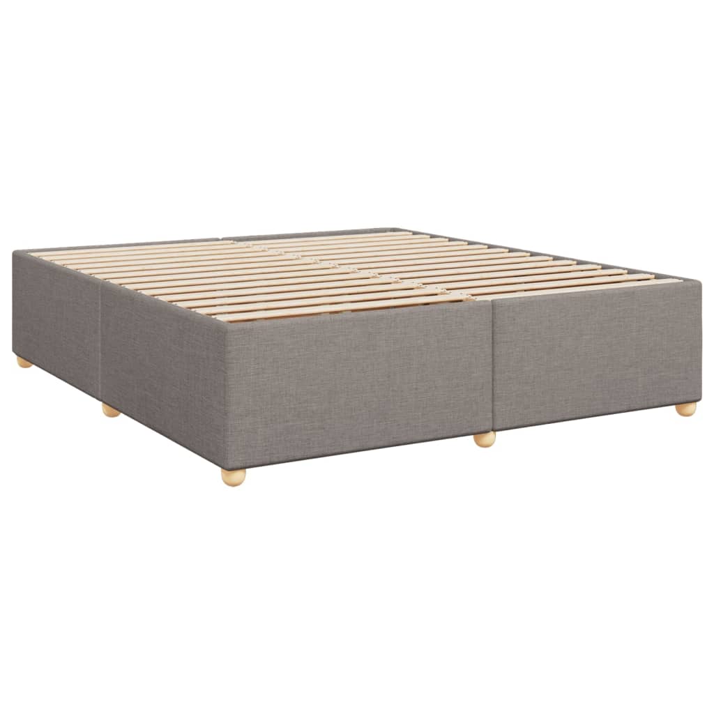 Κρεβάτι Boxspring με Στρώμα Taupe 180x200 εκ. Υφασμάτινο