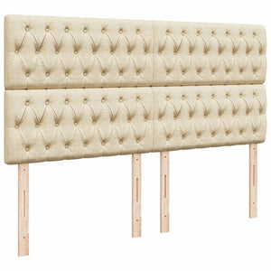 Κρεβάτι Boxspring με Στρώμα Κρεμ 180x200 εκ. Υφασμάτινο - Pakobazaar