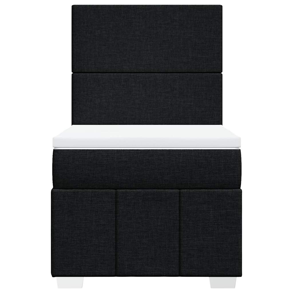 Κρεβάτι Boxspring με Στρώμα Μαύρο 80 x 200 εκ. Υφασμάτινο - Pakobazaar