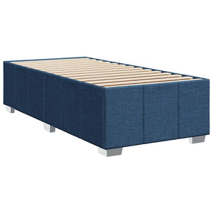 Κρεβάτι Boxspring με Στρώμα Μπλε 80x200 εκ. Υφασμάτινο - Pakobazaar