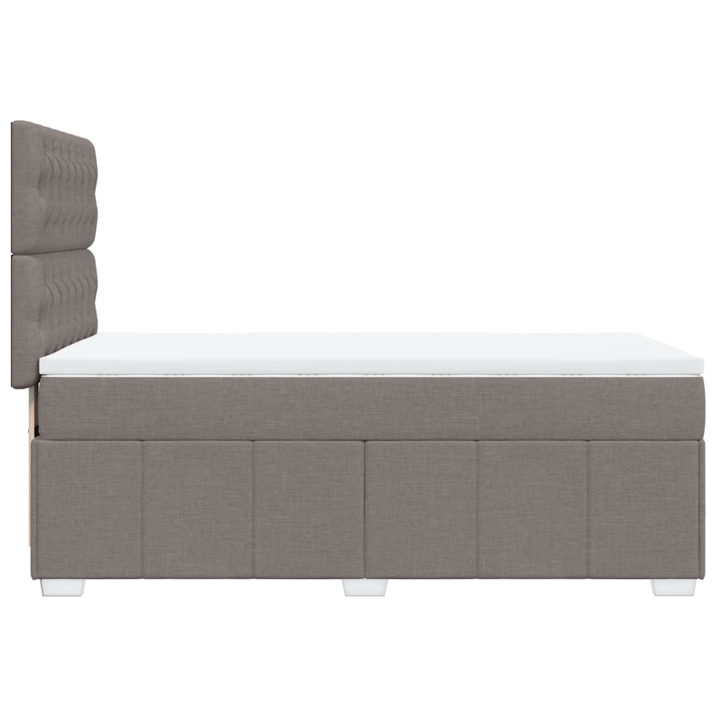 Κρεβάτι Boxspring με Στρώμα Taupe 80x200 εκ. Υφασμάτινο