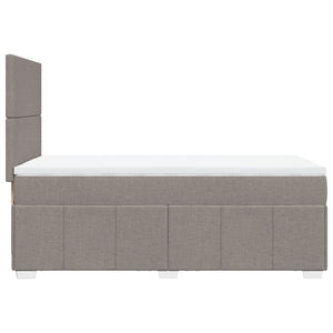 Κρεβάτι Boxspring με Στρώμα Taupe 90x190 εκ.Υφασμάτινο