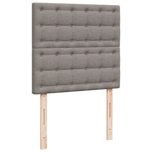 Κρεβάτι Boxspring με Στρώμα Taupe 90x190 εκ.Υφασμάτινο