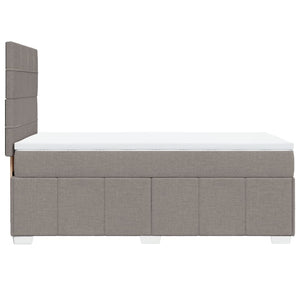 Κρεβάτι Boxspring με Στρώμα Taupe 100 x 200 εκ. Υφασμάτινο - Pakobazaar