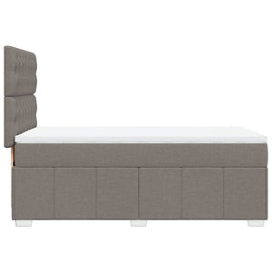 Κρεβάτι Boxspring με Στρώμα Taupe 100 x 200 εκ. Υφασμάτινο - Pakobazaar