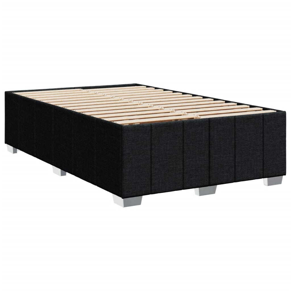 Κρεβάτι Boxspring με Στρώμα Μαύρο 120x190 εκ. Υφασμάτινο