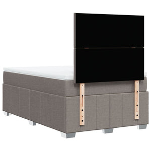 Κρεβάτι Boxspring με Στρώμα Taupe 120x190 εκ. Υφασμάτινο - Pakobazaar