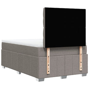 Κρεβάτι Boxspring με Στρώμα Taupe 120x190 εκ. Υφασμάτινο - Pakobazaar