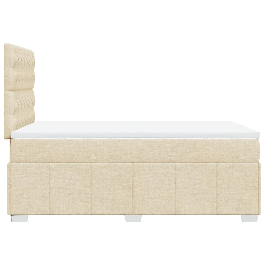Κρεβάτι Boxspring με Στρώμα Κρεμ 120x190 εκ. Υφασμάτινο