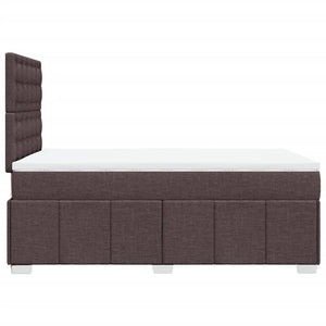 Κρεβάτι Boxspring με Στρώμα Σκούρο Καφέ 120x190 εκ Υφασμάτινο - Pakobazaar