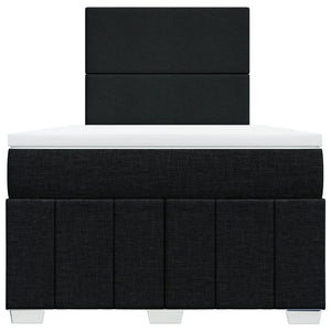 Κρεβάτι Boxspring με Στρώμα Μαύρο 120x200 εκ. Υφασμάτινο - Pakobazaar