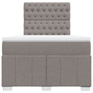 Κρεβάτι Boxspring με Στρώμα Taupe 120x200 εκ. Υφασμάτινο - Pakobazaar