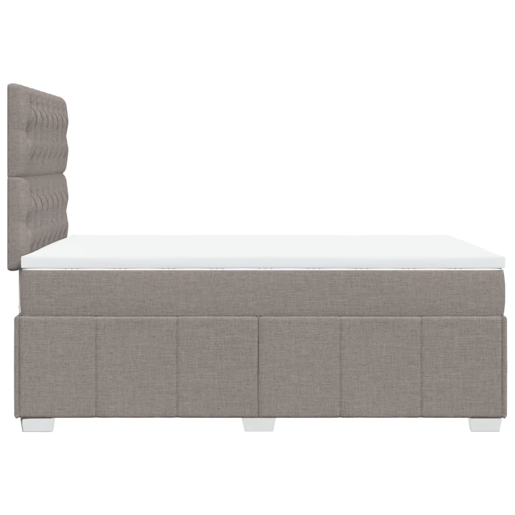 Κρεβάτι Boxspring με Στρώμα Taupe 120x200 εκ. Υφασμάτινο - Pakobazaar