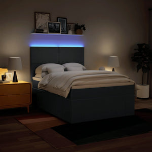 Κρεβάτι Boxspring με Στρώμα Μπλε 140x200 εκ. Υφασμάτινο - Pakobazaar