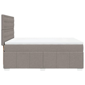 Κρεβάτι Boxspring με Στρώμα Taupe 140x200 εκ. Υφασμάτινο