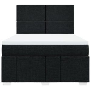 Κρεβάτι Boxspring με Στρώμα Μαύρο 160x200 εκ. Υφασμάτινο - Pakobazaar