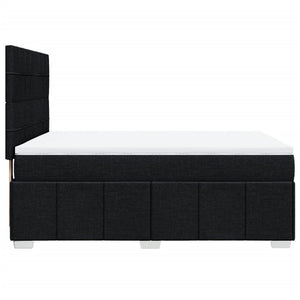Κρεβάτι Boxspring με Στρώμα Μαύρο 160x200 εκ. Υφασμάτινο - Pakobazaar