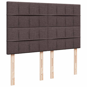 Κρεβάτι Boxspring με Στρώμα Σκούρο Καφέ 160x200 εκ Υφασμάτινο