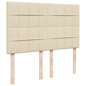 Κρεβάτι Boxspring με Στρώμα Κρεμ 160x200 εκ. Υφασμάτινο - Pakobazaar