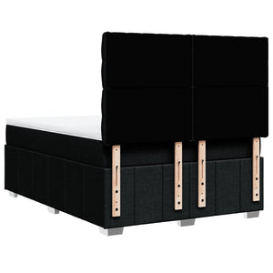 Κρεβάτι Boxspring με Στρώμα Μαύρο 160x200 εκ. Υφασμάτινο - Pakobazaar