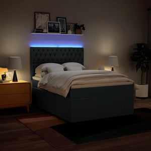 Κρεβάτι Boxspring με Στρώμα Μπλε 160x200 εκ. Υφασμάτινο - Pakobazaar