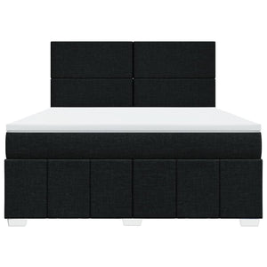 Κρεβάτι Boxspring με Στρώμα Μαύρο 180x200 εκ. Υφασμάτινο - Pakobazaar