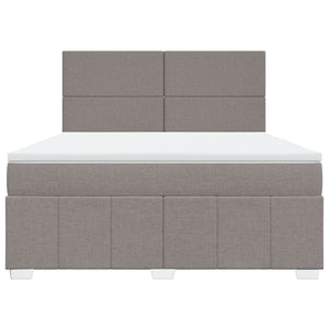 Κρεβάτι Boxspring με Στρώμα Taupe 180x200 εκ. Υφασμάτινο
