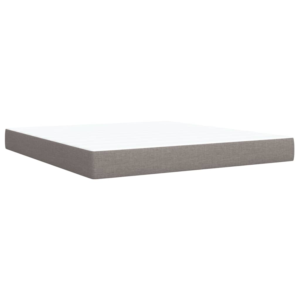 Κρεβάτι Boxspring με Στρώμα Taupe 180x200 εκ. Υφασμάτινο
