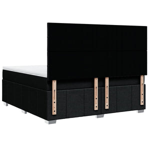 Κρεβάτι Boxspring με Στρώμα Μαύρο 180x200 εκ. Υφασμάτινο - Pakobazaar
