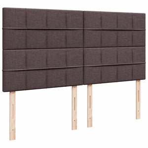 Κρεβάτι Boxspring με Στρώμα Σκούρο Καφέ 180x200 εκ Υφασμάτινο