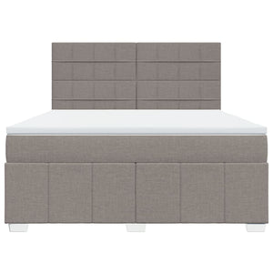 Κρεβάτι Boxspring με Στρώμα Taupe 180x200 εκ. Υφασμάτινο