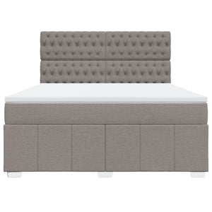 Κρεβάτι Boxspring με Στρώμα Taupe 180x200 εκ. Υφασμάτινο