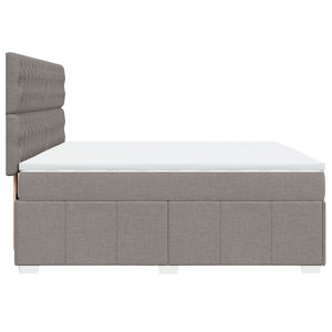 Κρεβάτι Boxspring με Στρώμα Taupe 180x200 εκ. Υφασμάτινο